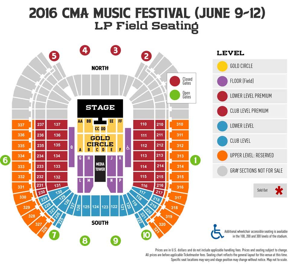 CMA Fest 2016 Seating Chart Sweet Magnolia Tours Nashville